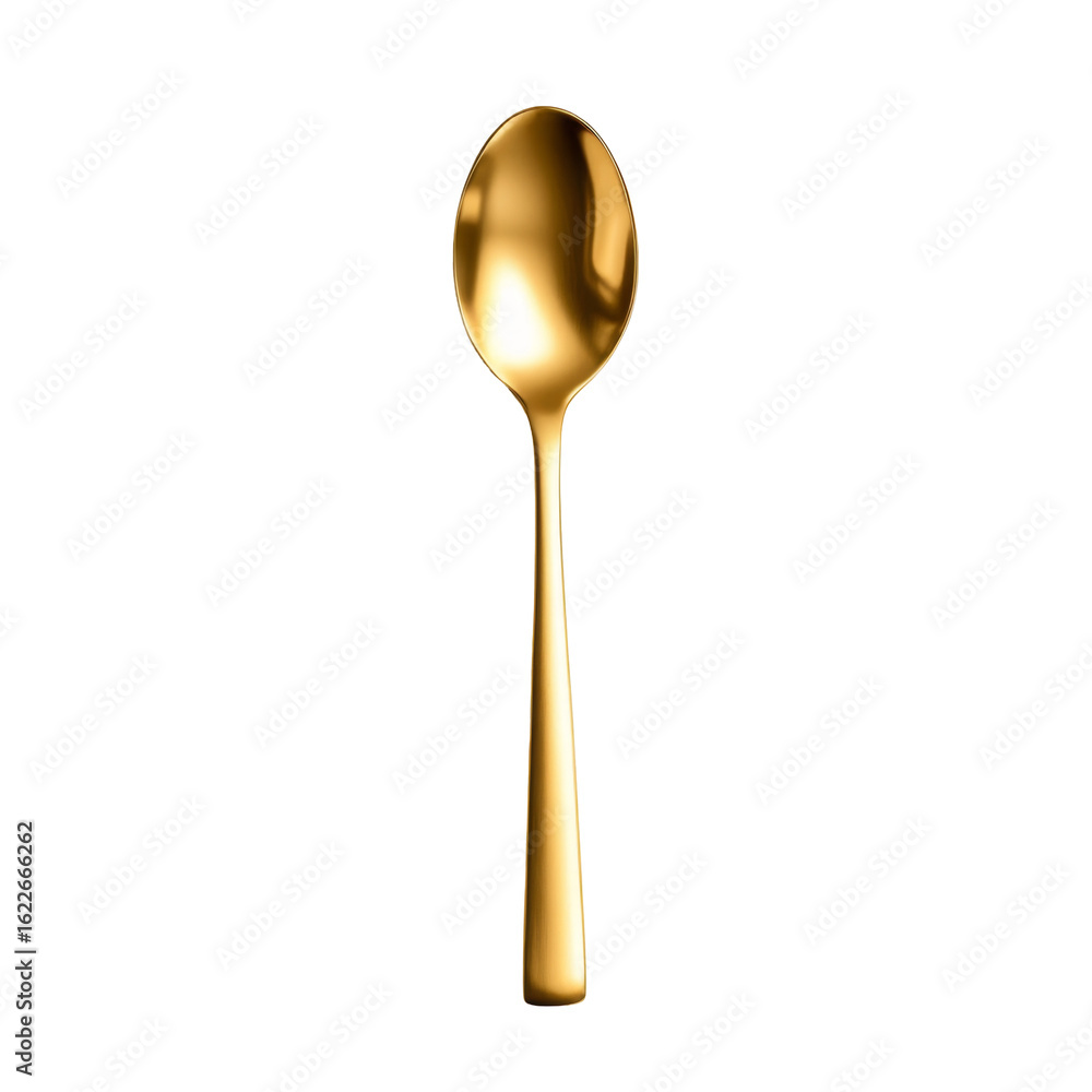 Elegant gold spoon on black background highlighting luxury and sophistication Elegant gold spoon on black background highlighting luxury and sophistication
