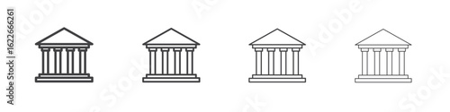 Courthouse icon concept Linear Pictogram. Simple element illustration.