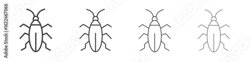 Cockroach icon concept Linear Pictogram. Simple element illustration.