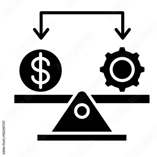 Business Stabilization  Icon Element For Design
