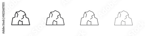 cave icon concept Linear Pictogram. Simple element illustration.
