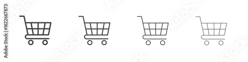 Cart icon concept Linear Pictogram. Simple element illustration.
