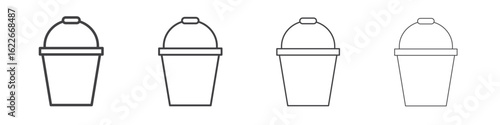 Bucket icon concept Linear Pictogram. Simple element illustration.