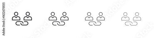 Affiliate link icon concept Linear Pictogram. Simple element illustration.