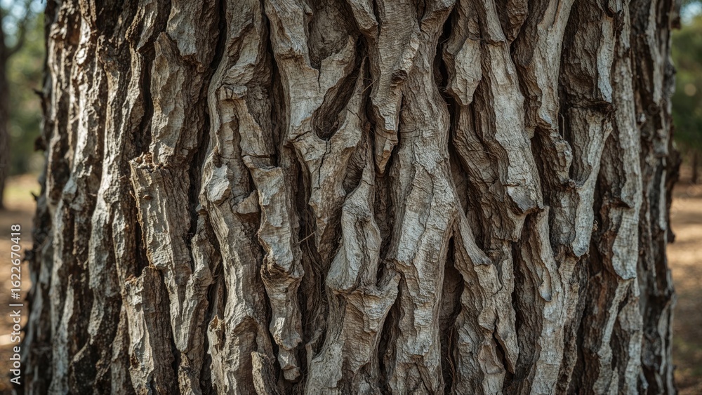Texture of aged bark from a velvet cork oak tree, scientific name Phellodendron amurense. Natural surface background. Texture of aged bark from a velvet cork oak tree, scientific name Phellodendron amurense. Natural surface background.