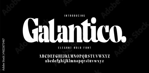 Modern Bold Fashion font alphabet. Minimal modern  fonts for branding, business, logo. Typography typeface uppercase lowercase and number. Editable vector illustration