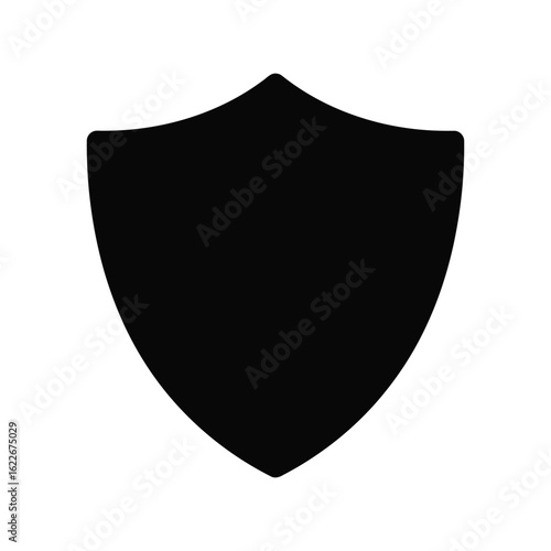 Free Download Black Shield Icon Vector: Protection, Security, and Safety Symbol - GFXLoad