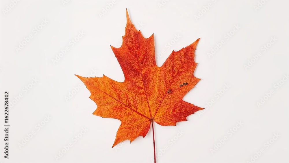 Fototapeta premium Maple leaf silhouettes displayed on a stark white canvas