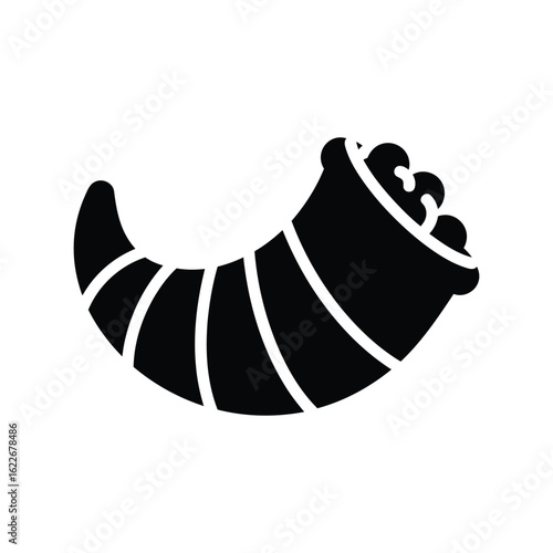 Cornucopia, Horn of Plenty, Filled with Grapes, a Symbol of Harvest and Abundance