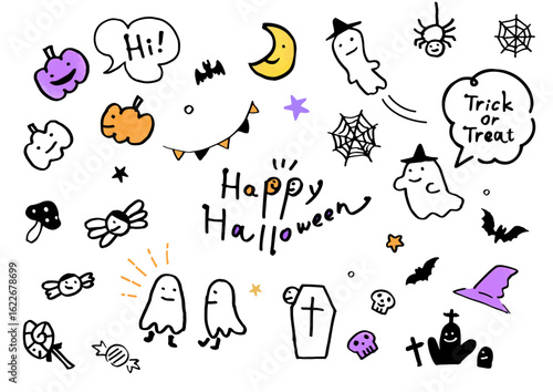 ゆるい手書き　ハロウィン