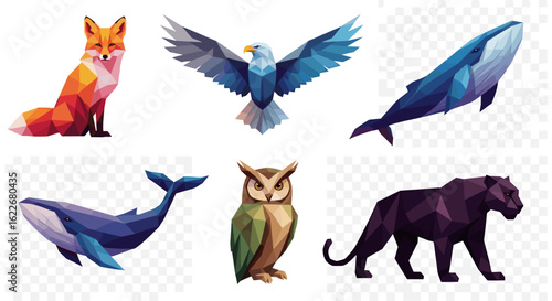 A funny vector collection of cute cartoon pet and wild animal silhouettes
