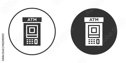 ATM machine icon clipart vector designs for graphic projects