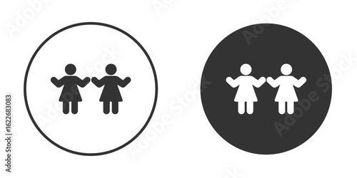 Twin icon clipart vector designs for graphic projects