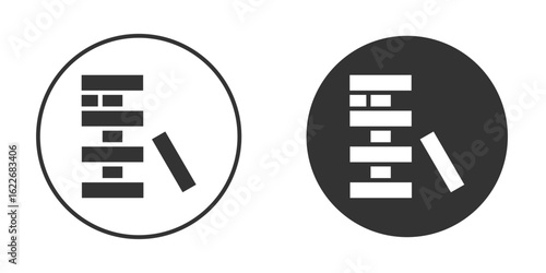 Wooden block icon clipart vector designs for graphic projects