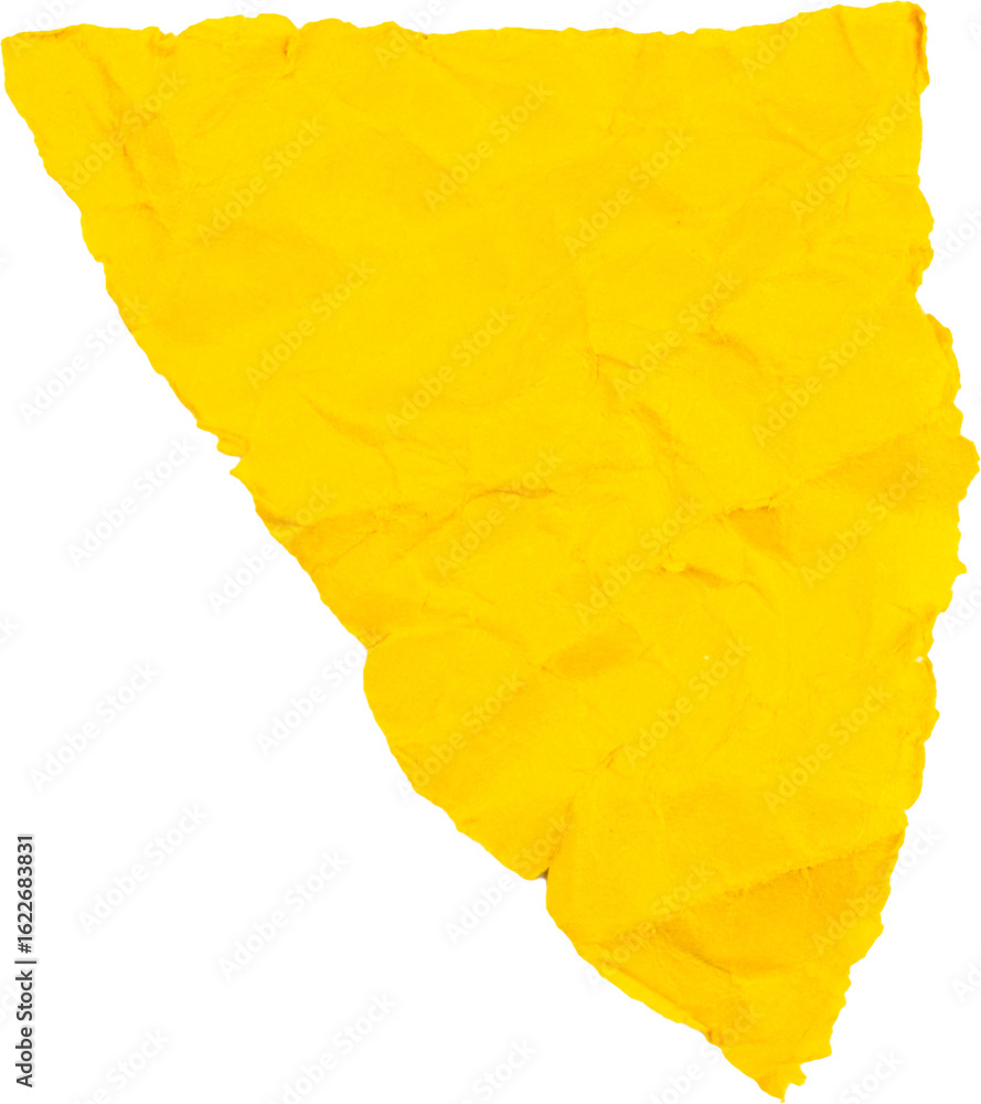Crumpled yellow paper texture isolated on white background perfect for background use in creative projects and graphic design Crumpled yellow paper texture isolated on white background perfect for background use in creative projects and graphic design