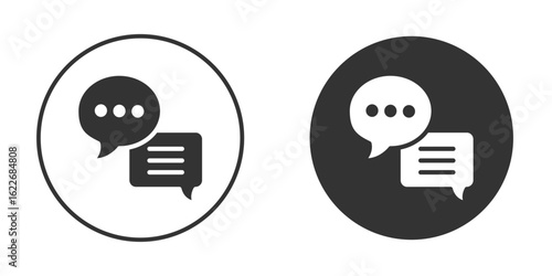 Text chat icon clipart vector designs for graphic projects