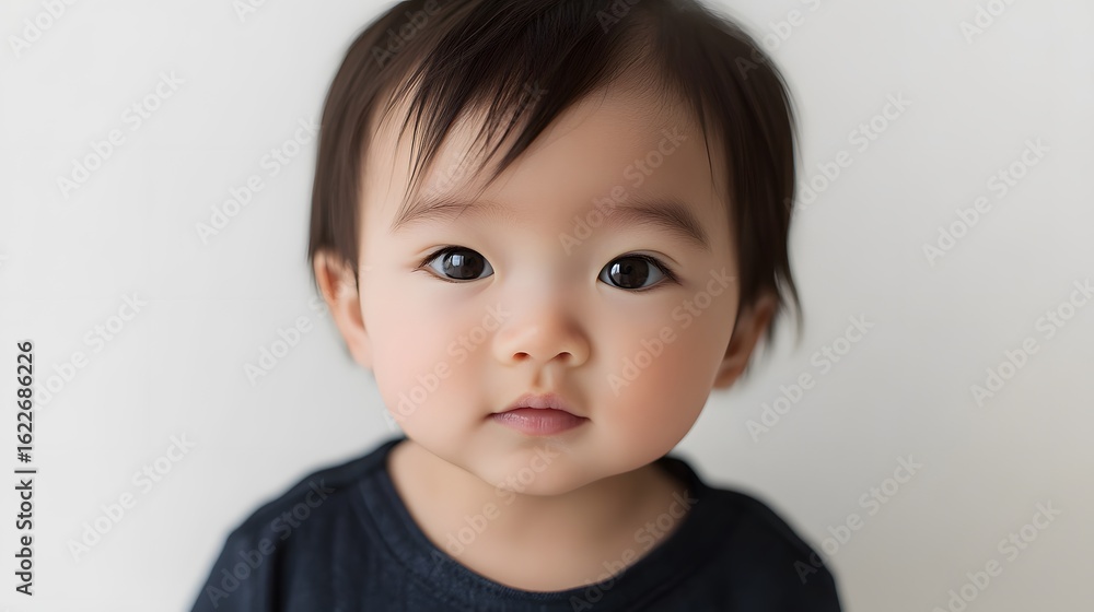 Adorable Baby Girl Portrait Studio Shot Closeup Adorable Baby Girl Portrait Studio Shot Closeup