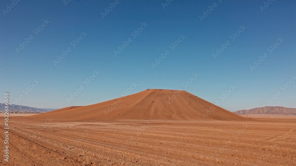 Fototapeta premium Lonely hill standing in a dry mountain valley