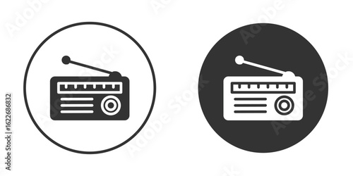 Radio icon clipart vector designs for graphic projects