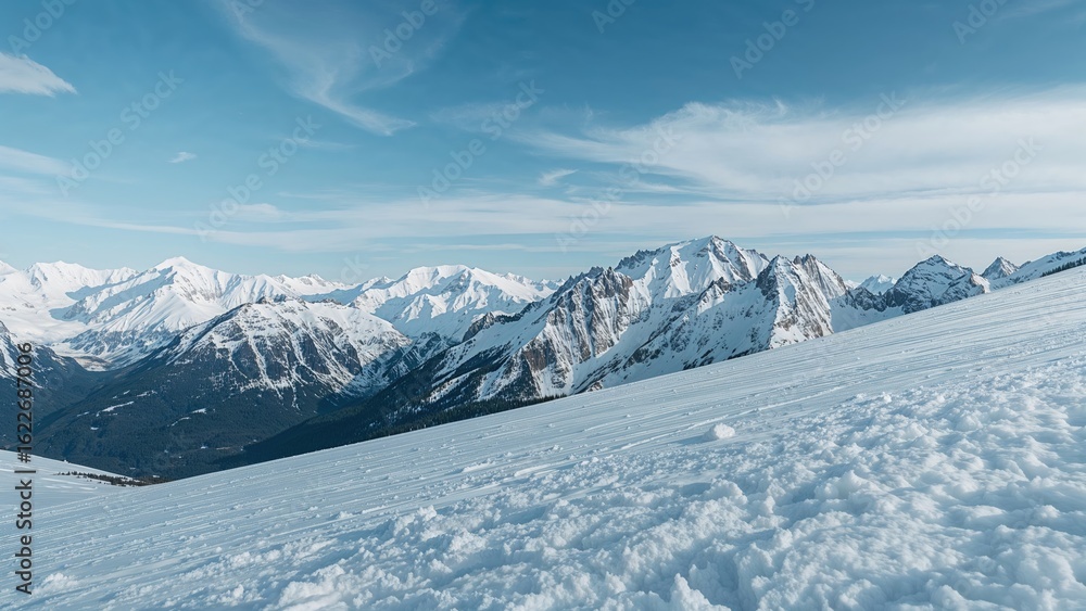Winter landscape with snowy hills Winter landscape with snowy hills