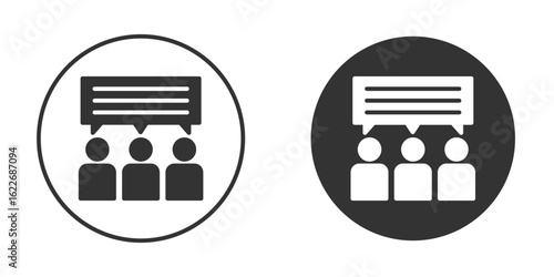 Public opinion icon clipart vector designs for graphic projects