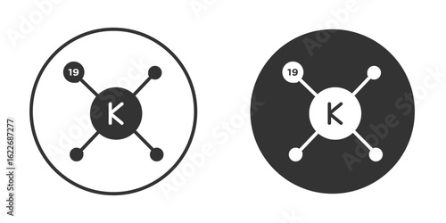 Potassium icon clipart vector designs for graphic projects