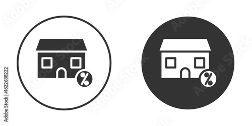Mortgage rate icon clipart vector designs for graphic projects