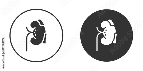 Kidney disease icon clipart vector designs for graphic projects