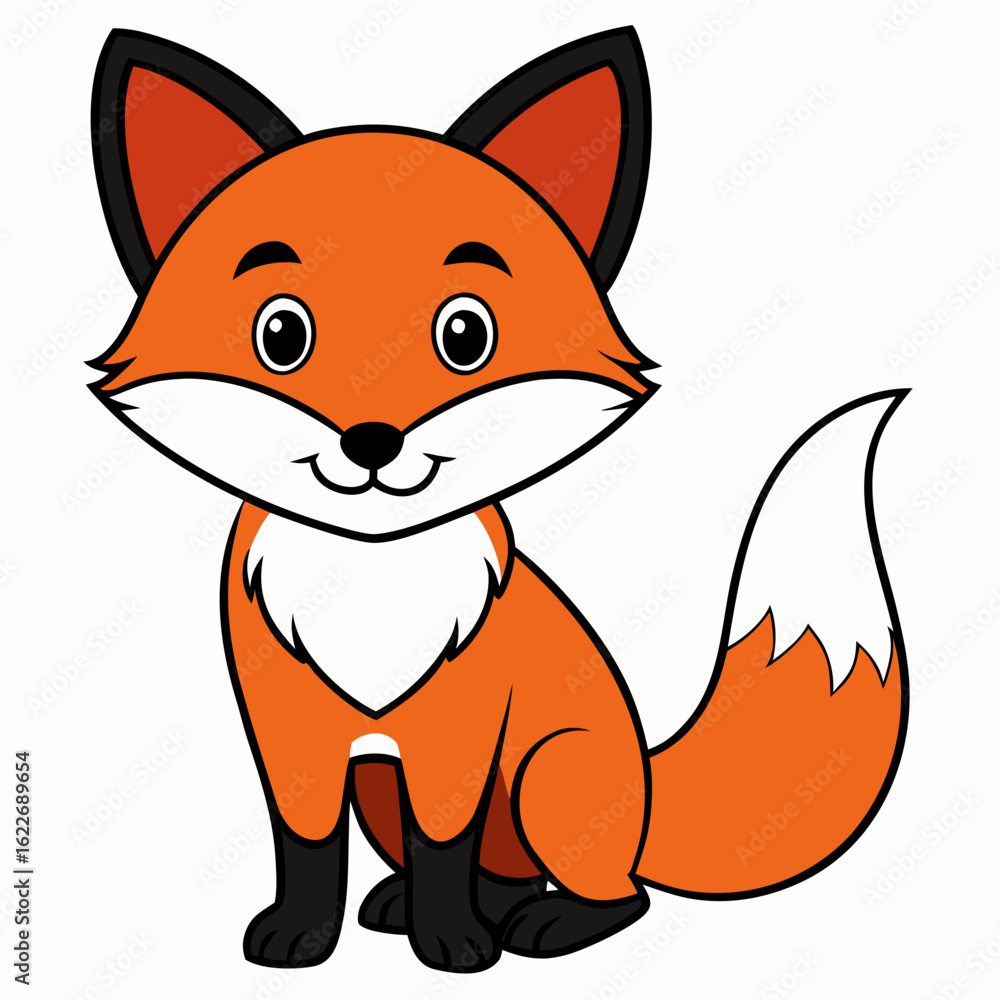 Fototapeta premium red fox cartoon