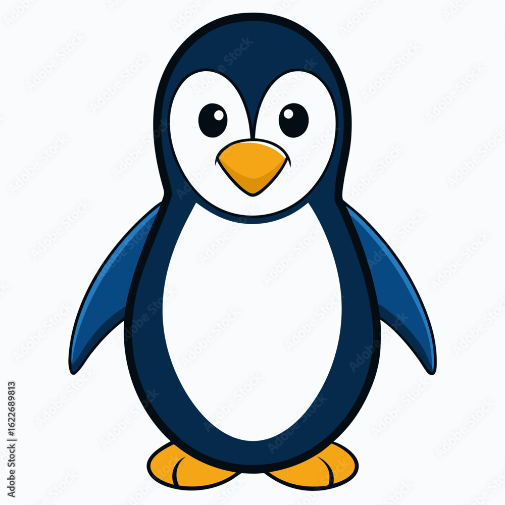 Obraz premium penguin with ice cream