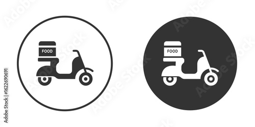 Food delivery icon clipart vector designs for graphic projects