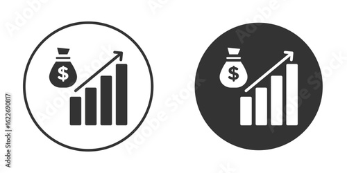 Fiscal policy icon clipart vector designs for graphic projects