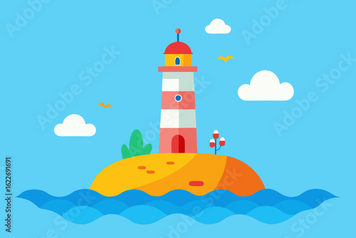 A beacon of white architecture, this historic lighthouse stands tall on the coast, its light a guide for navigation over the sea and into the sky