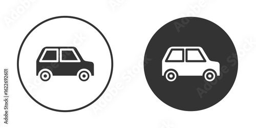 Compact car icon clipart vector designs for graphic projects