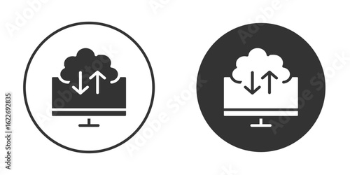 Cloud computing icon clipart vector designs for graphic projects
