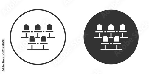 Cinema seat icon clipart vector designs for graphic projects