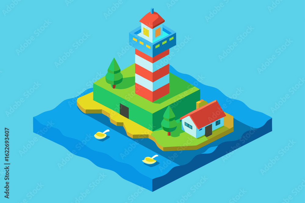 Vector illustration of an isometric map of the world with an urban city street and buildings Vector illustration of an isometric map of the world with an urban city street and buildings