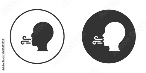 Breath icon clipart vector designs for graphic projects