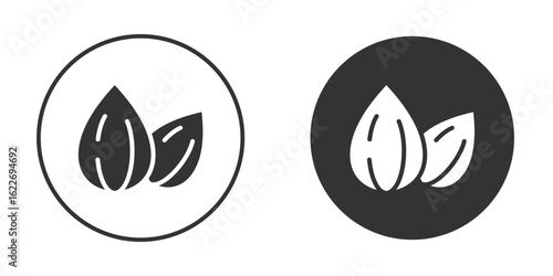 Almond icon clipart vector designs for graphic projects