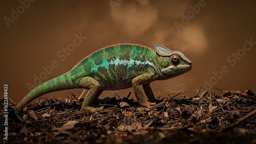 Wallpaper Mural Color-changing reptile stalking prey among trees. Torontodigital.ca