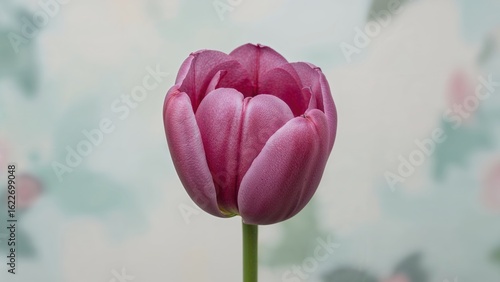 Nature-themed close shot of a tulip flower