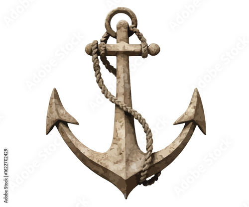 A digital illustration of a stylized acnhor 1