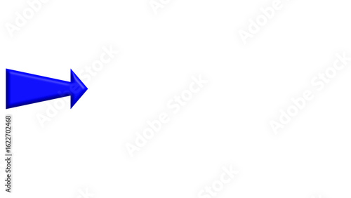 blue arrow left direction white background