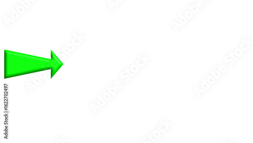 green arrow left direction white background