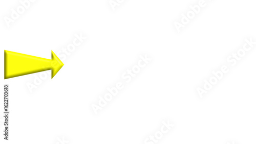 yellow arrow left direction white background