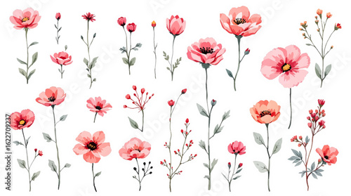 Celebrate With Artistry Watercolor Floral Bouquet Hand-painted Watercolor Florals Elegant Watercolor Floral Illustration Whimsical Watercolor Bouquet Perfect For Weddings