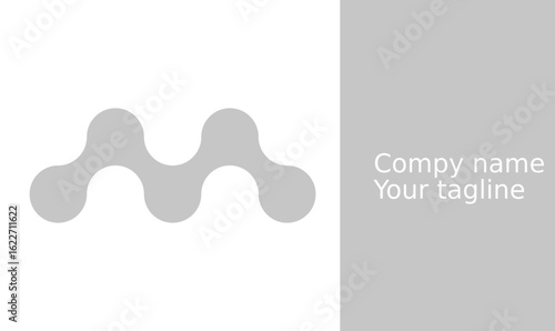 vector illustration of a abstract background, M darkgray design