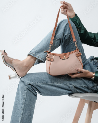fancy ladies handbag purse isolated image with creative style lifestyle image 