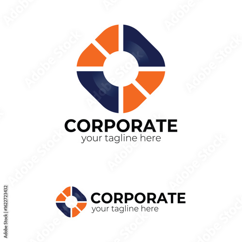 Abstract Corporate Business Logo with Modern Geometric Ring Design in Blue and Orange for Branding Solutions Free Download Abstract Corporate Business Logo with Modern Geometric Ring Design in Blue and Orange for Branding Solutions - GFXLoad