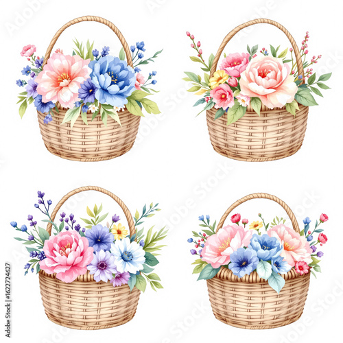 easter eggs in basket